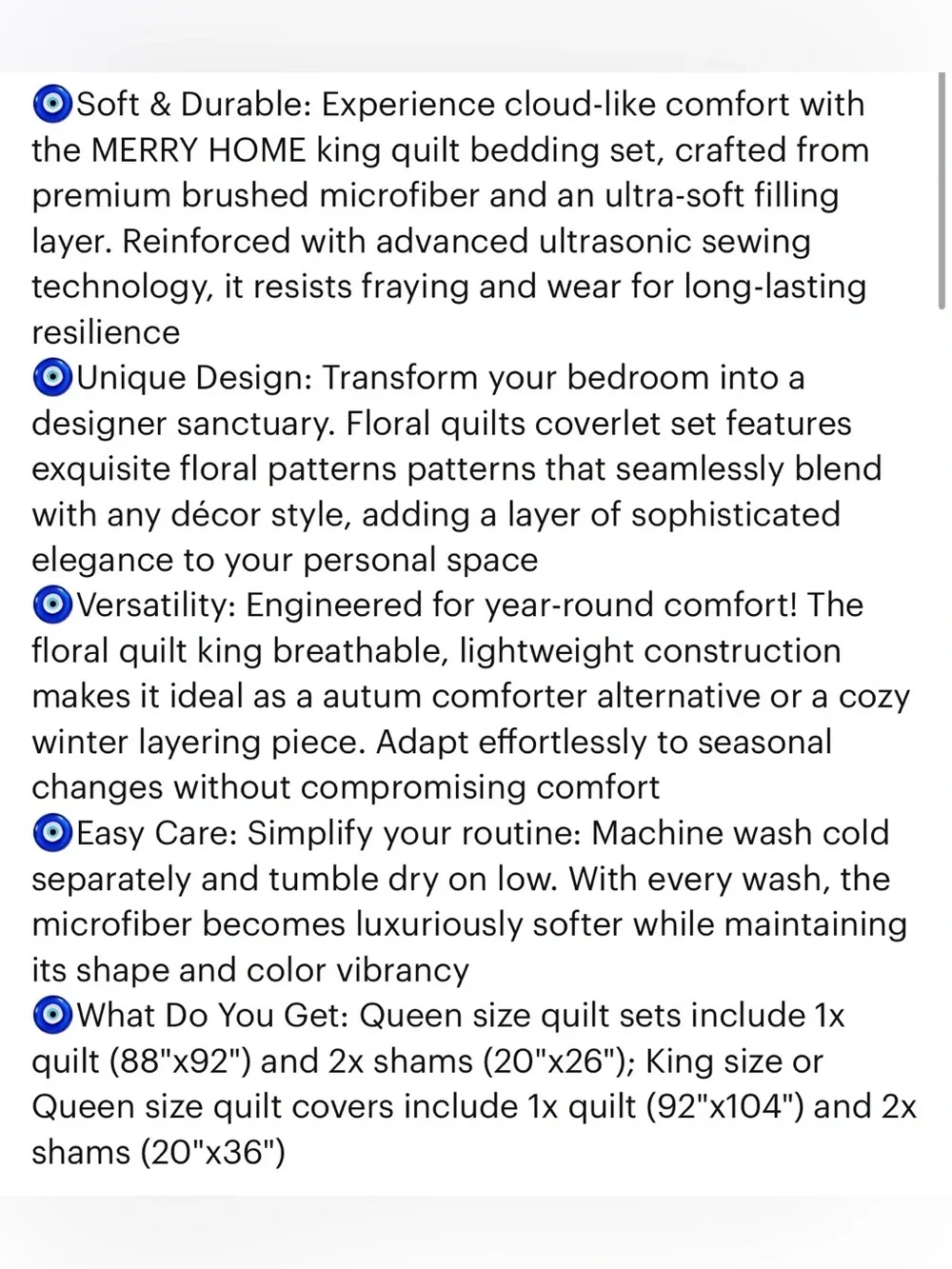 Floral Quilt Set King Size, Reversible Cotton Quilt Bedding Set